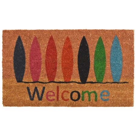 Configuracion Surfboard Welcome Rectangular Doormat - Multi Color - 17in. x 29in. CO3360629